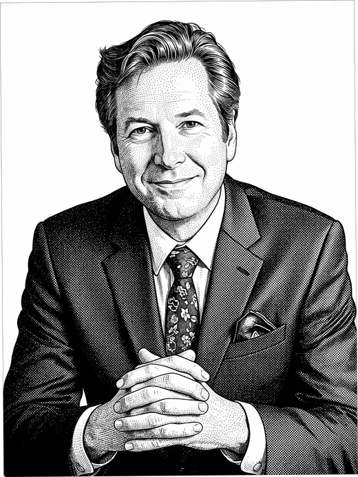 Jordan Riley, hedcut portrait